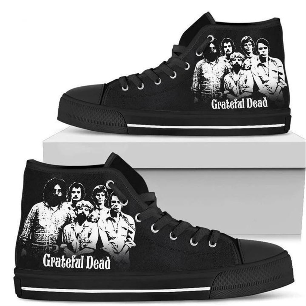The Grateful Dead Band High Top Vans Shoes