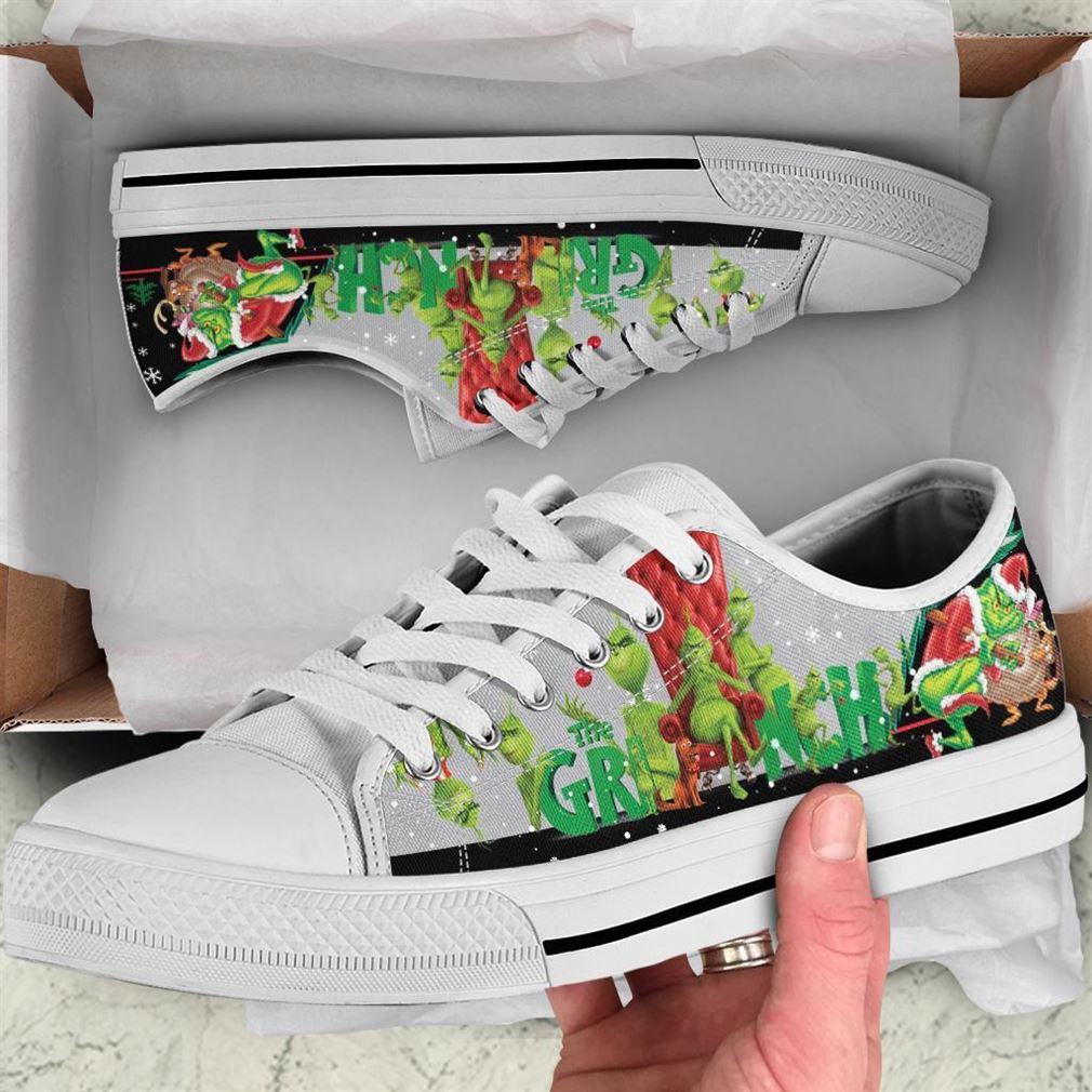 The Grinch Character Low Top Vans Shoes