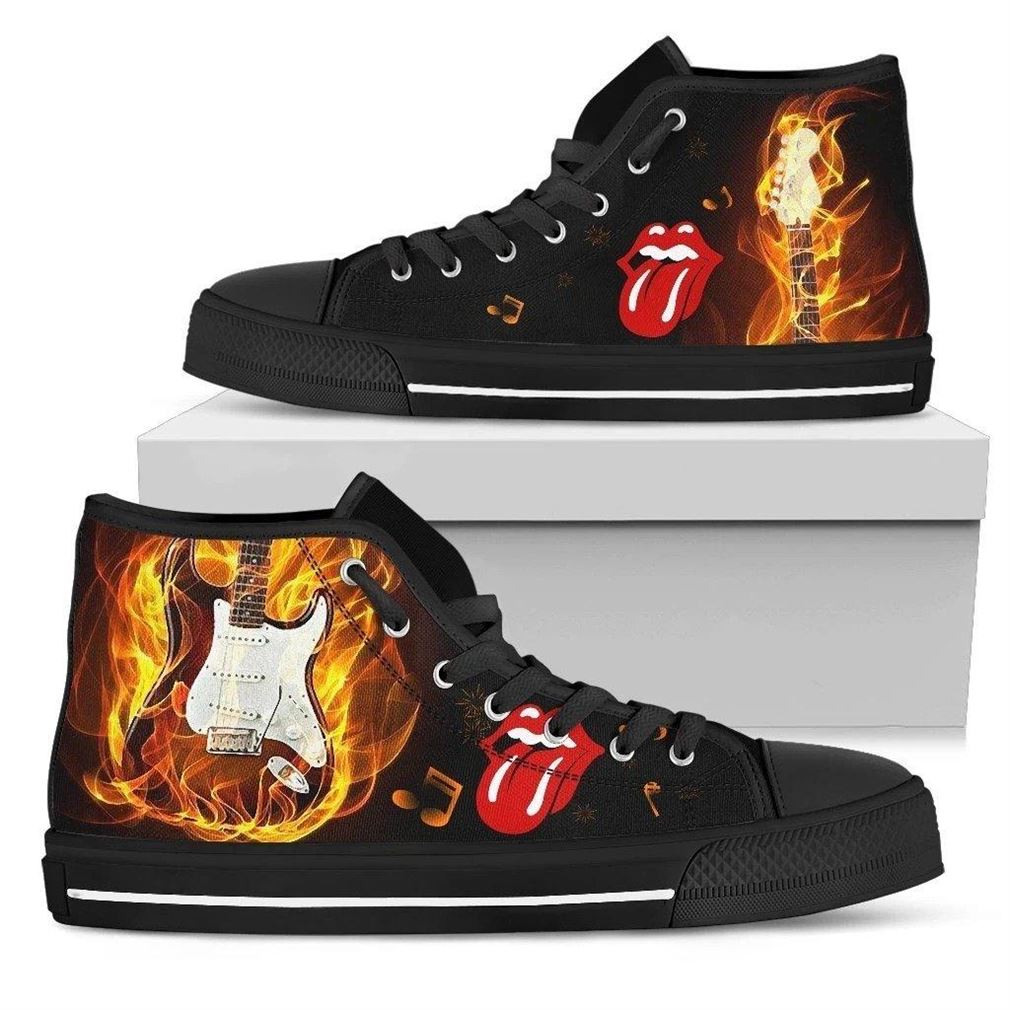 The Rolling Stones High Top Vans Shoes