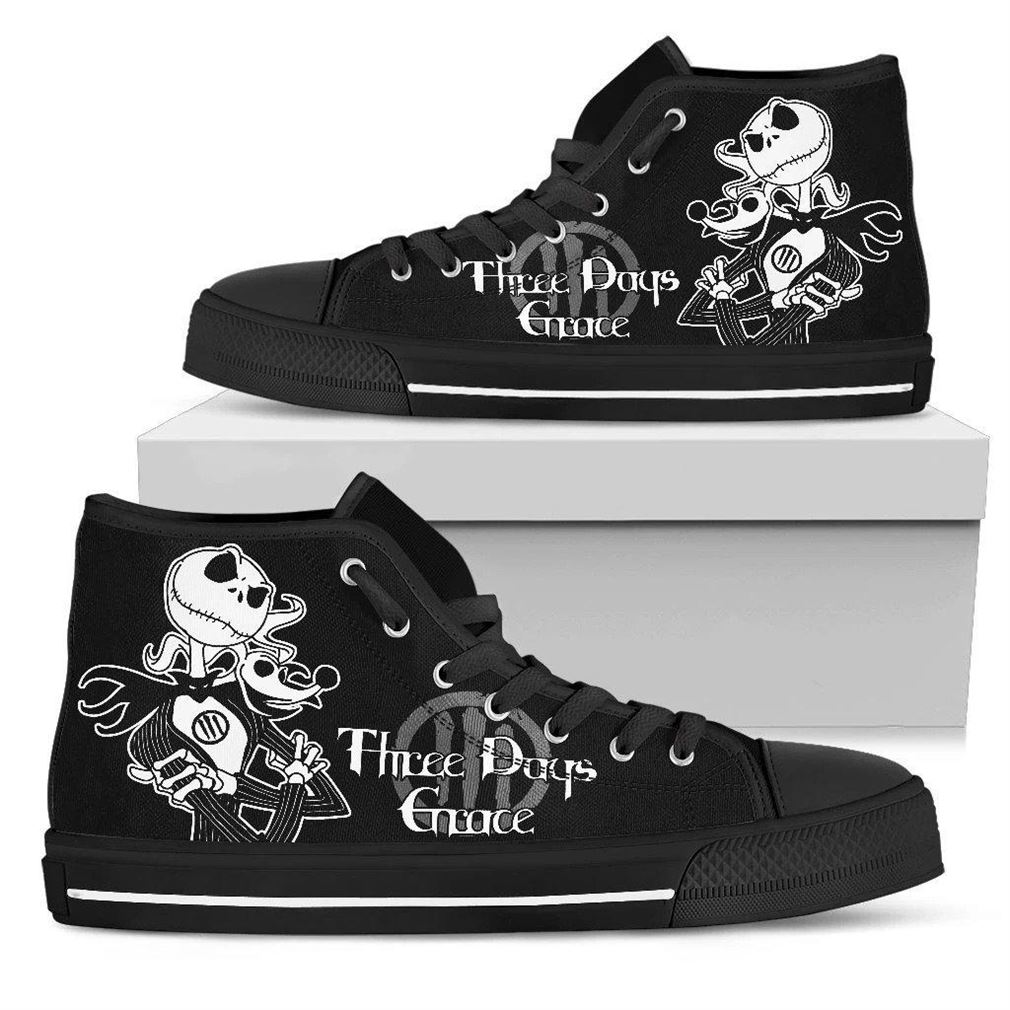 Three Days Grace Rock Band High Top Vans Shoes