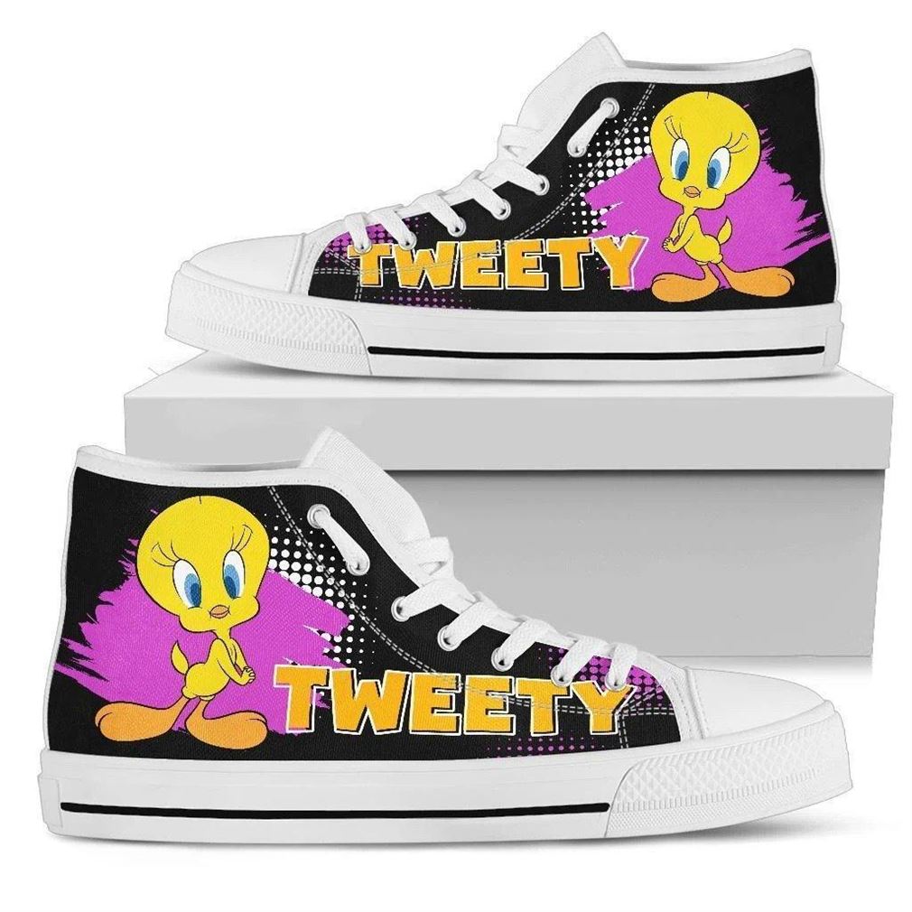 Tweety Character High Top Vans Shoes