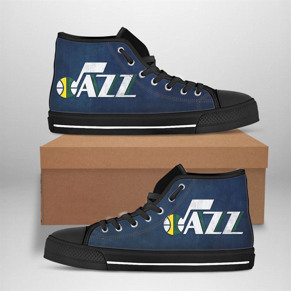 Utah Jazz Nba Basketball High Top Vans Shoes