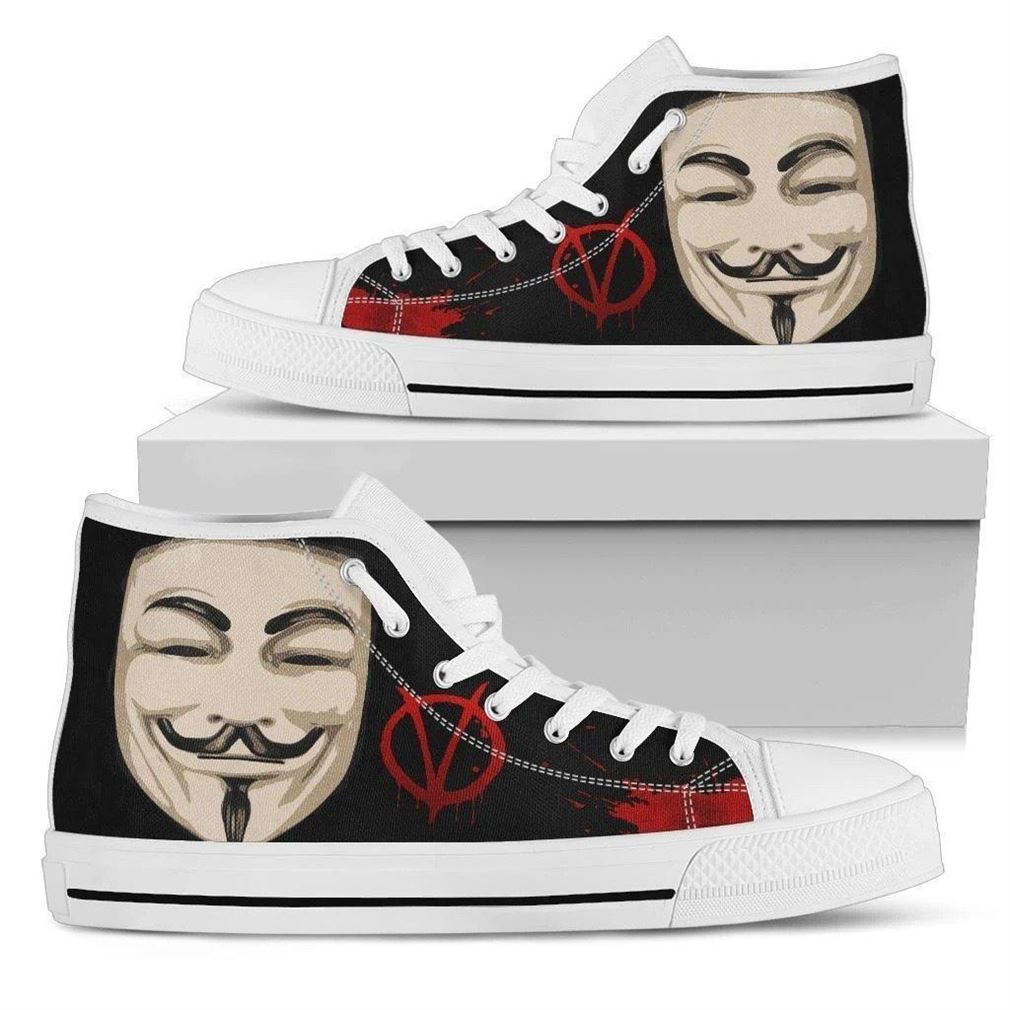 V For Vendetta High Top Vans Shoes