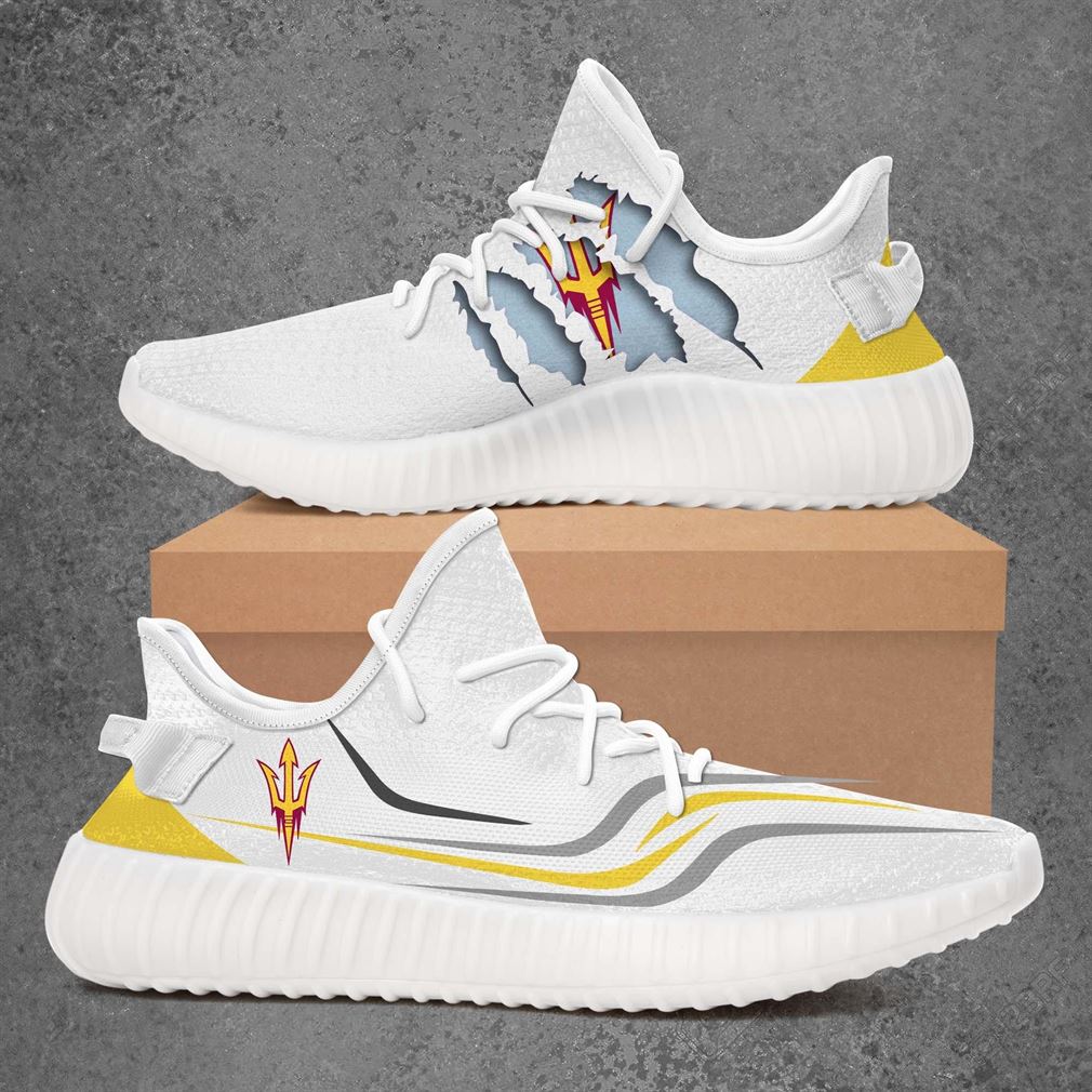 Arizona State Sun Devils Ncaa Sport Teams Yeezy Sneakers Shoes White