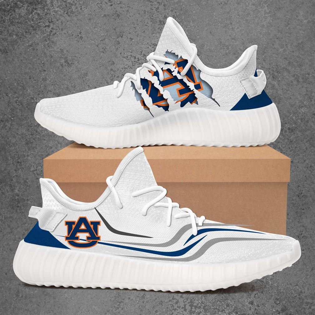 Auburn Tigers Ncaa Sport Teams Yeezy Sneakers Shoes White
