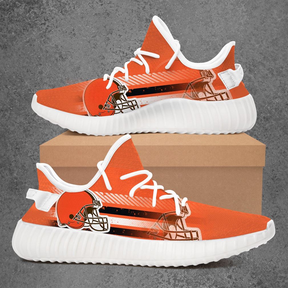 Cleveland Browns Nfl Football Yeezy Sneakers Shoes - Luxwoo.com