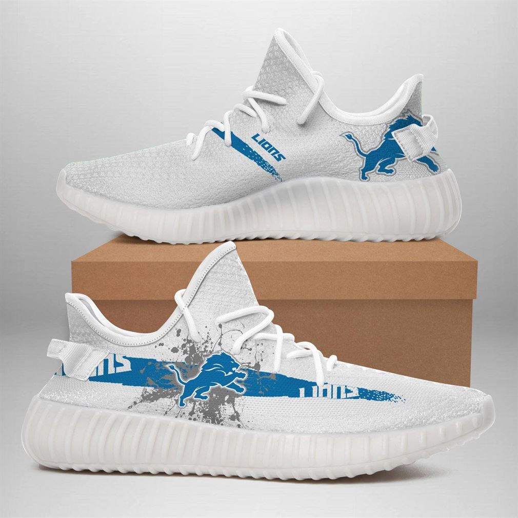 Detroit Lions Nfl Sport Teams Runing Yeezy Sneakers Shoes