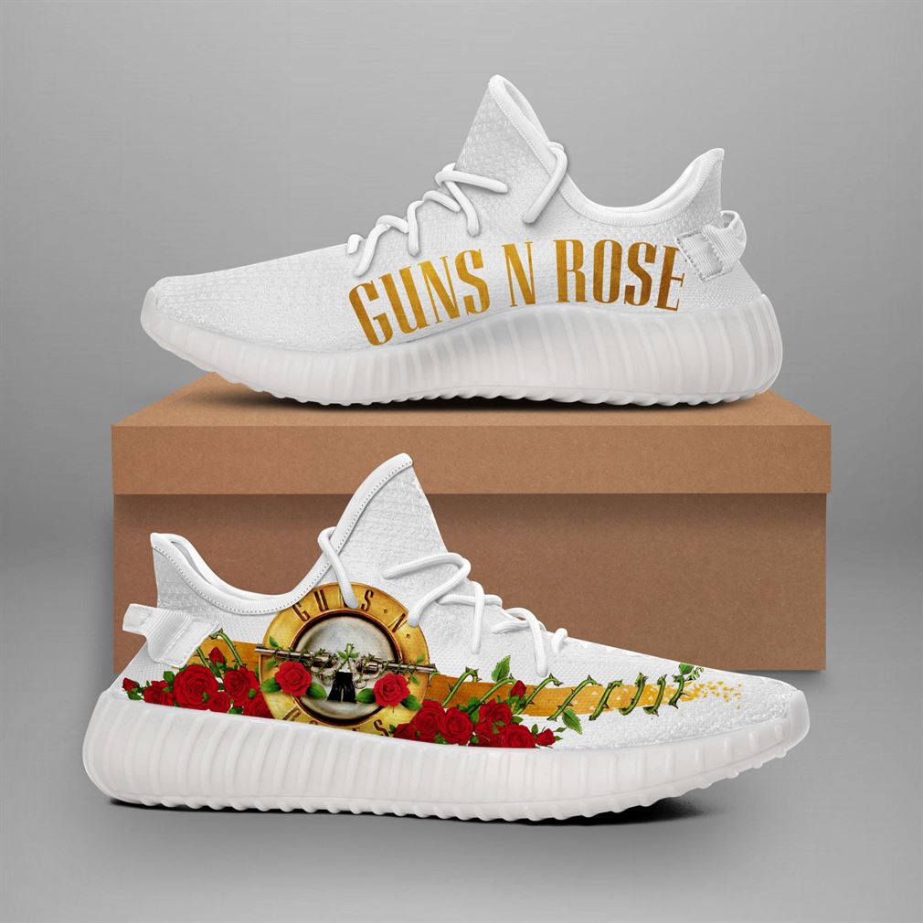 Guns N Roses White Band Runing Yeezy Sneakers Shoes