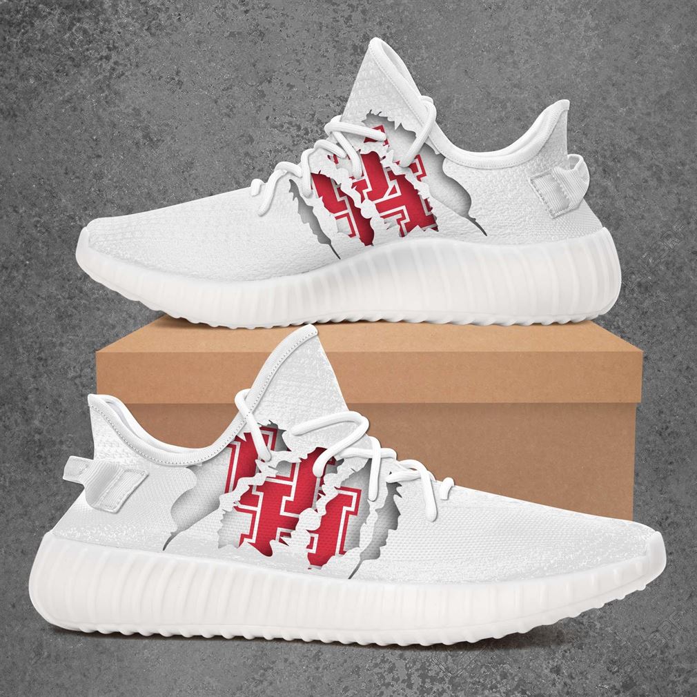 Houston Cougars Ncaa Sport Teams Yeezy Sneakers Shoes White