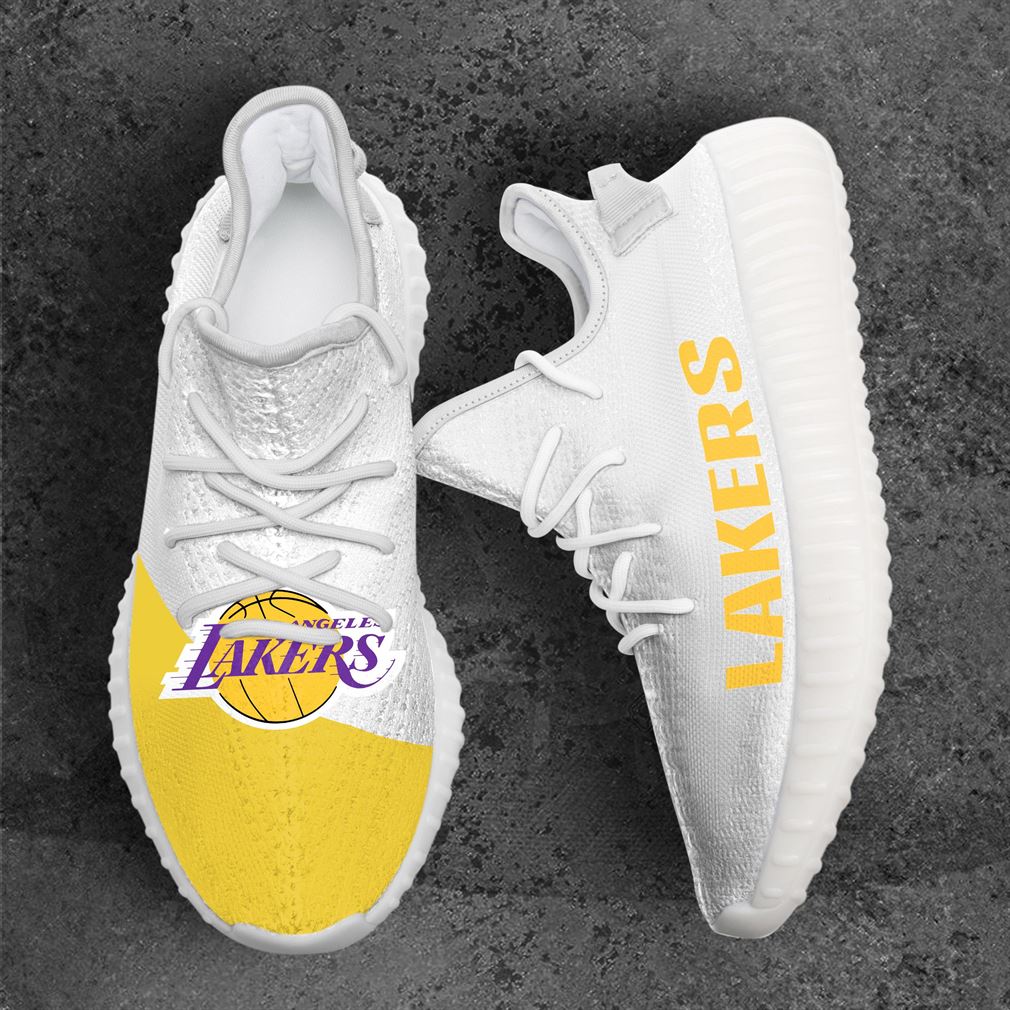 Los Angeles Lakers Mlb Sport Teams Yeezy Sneakers Shoes White