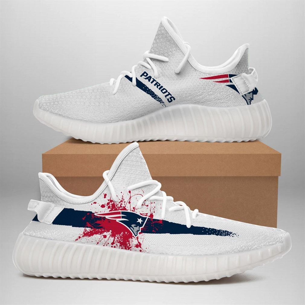 New England Patriots Nfl Sport Teams Runing Yeezy Sneakers Shoes