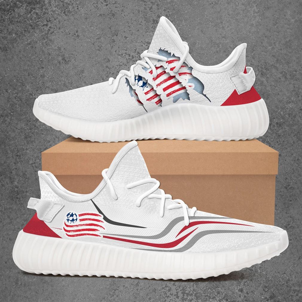 New England Revolution Us Open Cup Sport Teams Yeezy Sneakers Shoes White