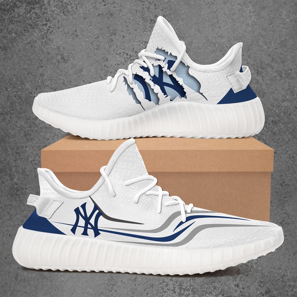 New York Yankees Mlb Sport Teams Yeezy Sneakers Shoes White