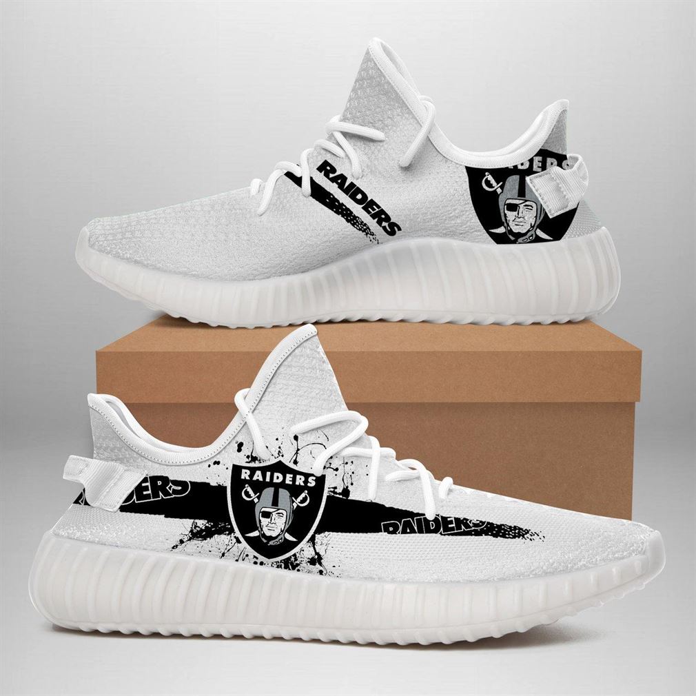 Oakland Raiders Nfl Sport Teams Runing Yeezy Sneakers Shoes