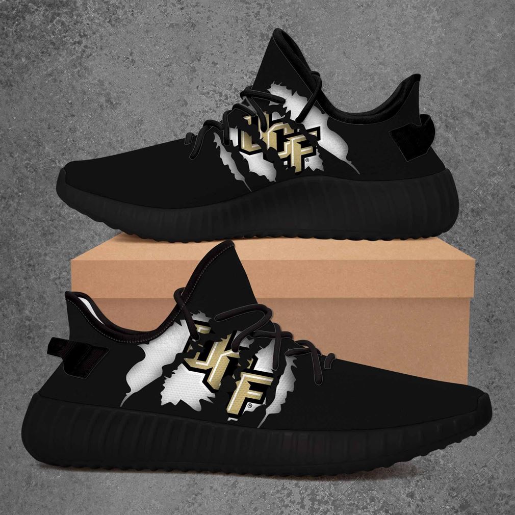 Ucf Knights Ncaa Yeezy Sneakers Shoes Black - Luxwoo.com