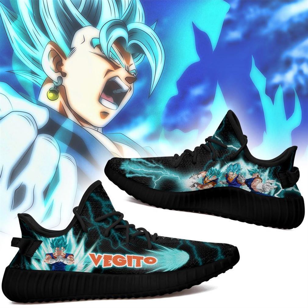 Vegito Yz Sneakers Dragon Ball Z Shoes Anime Yeezy Sneakers Shoes Black - Luxwoo.com