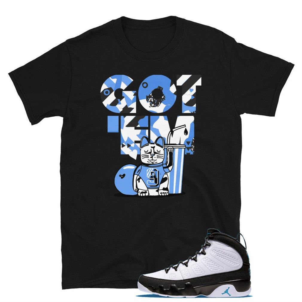 Gotem Copped Tee Jordan 9 Retro University Blue Unisex - Luxwoo.com