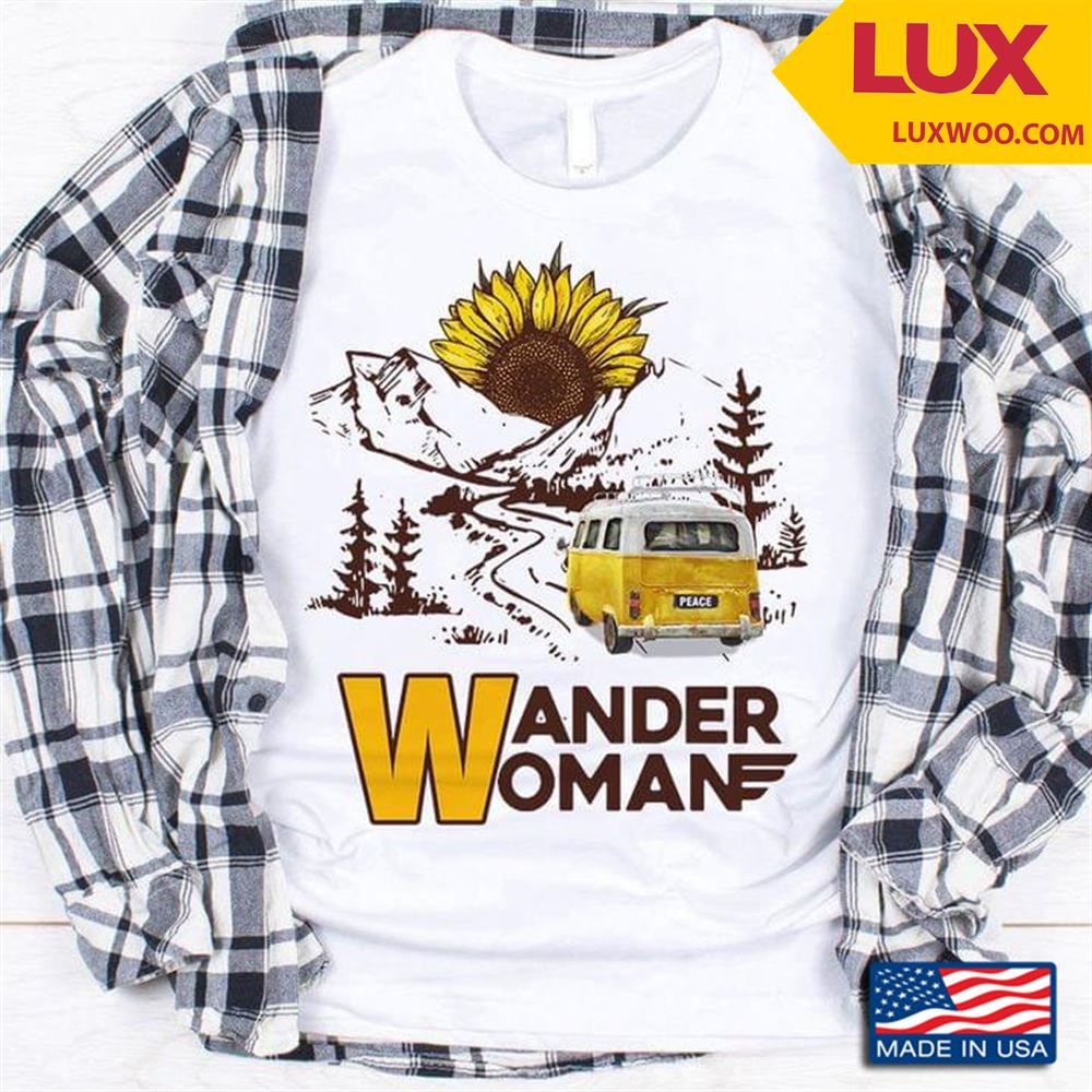 Wander Woman Camping Sunflower Tshirt Size Up To 5xl