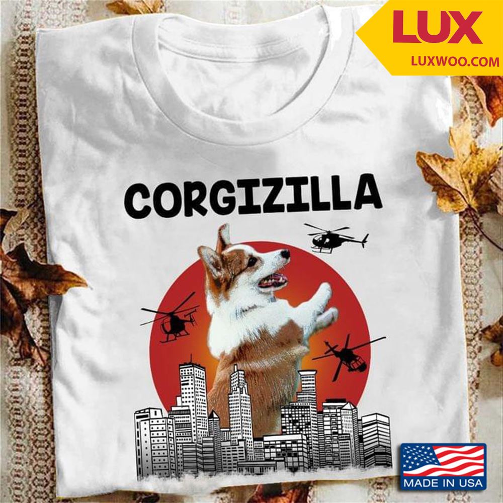 Corgizilla Corgi And Helicopters Tshirt Plus Size Up To 5xl