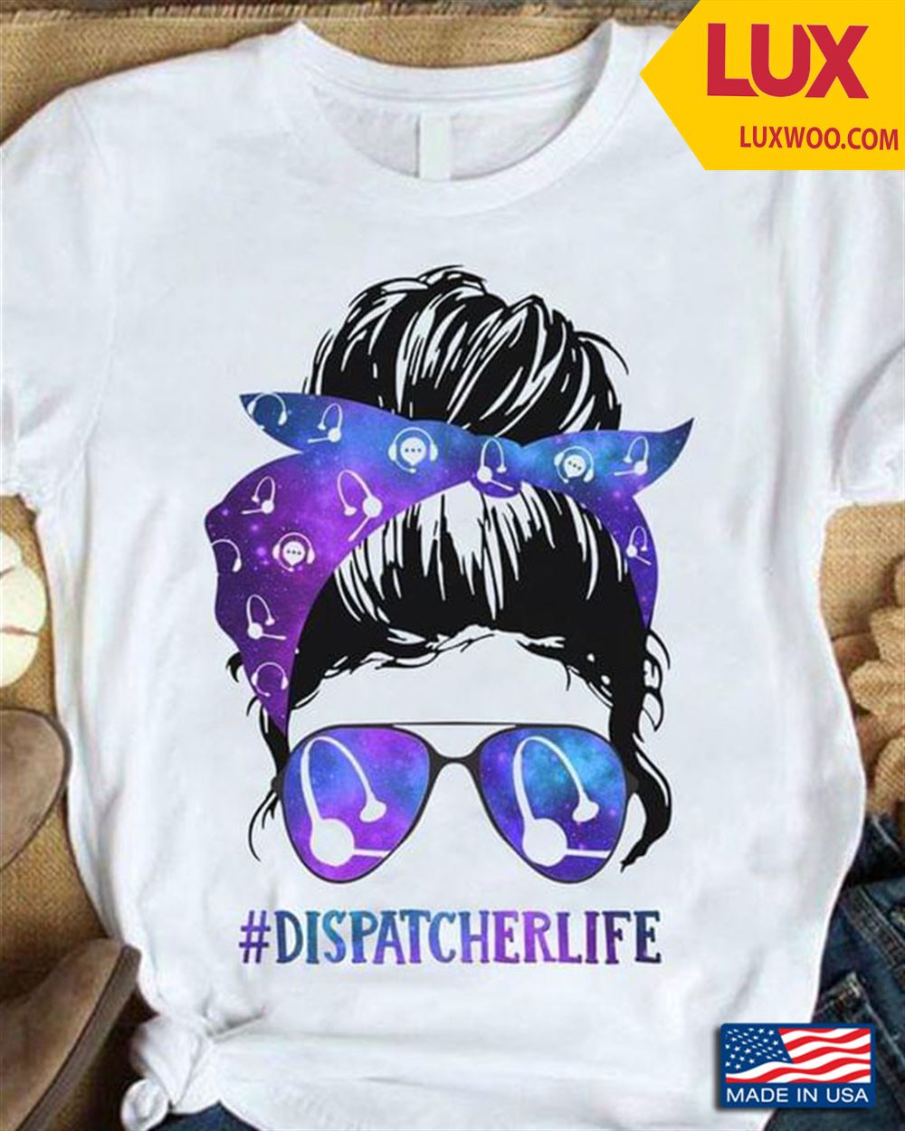 Dispatcher Life Woman With Headband And Glasses Shirt Size Up To 5xl