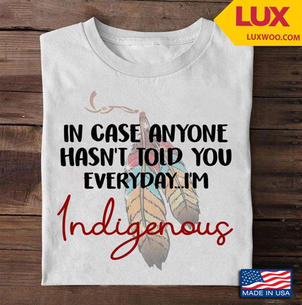 In Case Anyone Hasnt Told You Everyday Im Indigenous Shirt Size Up To 5xl