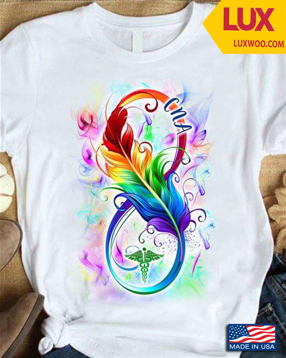 Cna Caduceus And Feather Shirt Size Up To 5xl