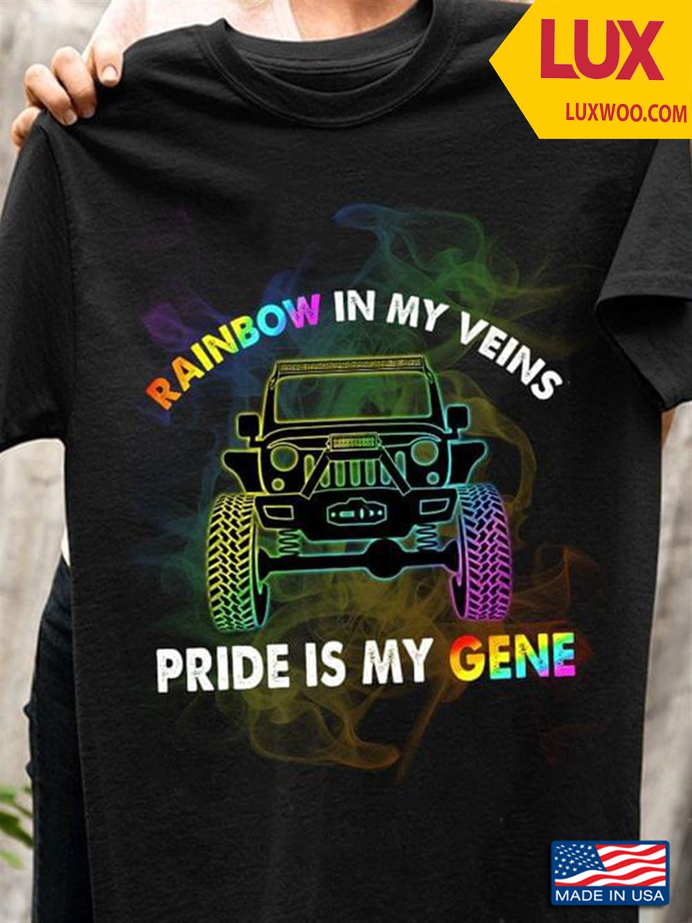 Lgbt Jeep Rainbow In My Veins Pride Is My Gene Tshirt Size Up To 5xl