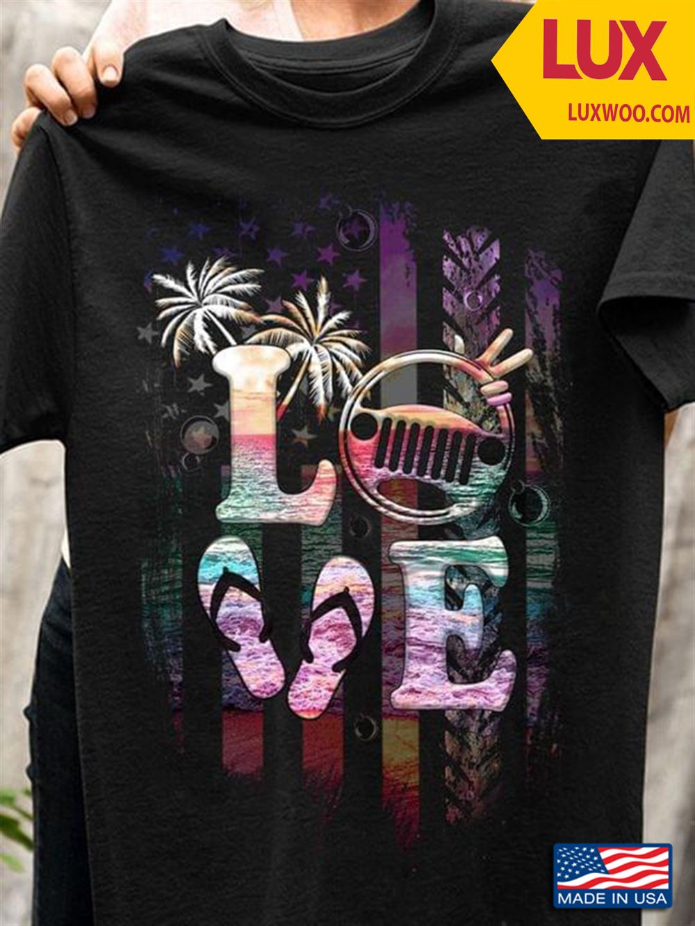 Love Coconut Tree Jeep Flip Flops Beach Shirt Size Up To 5xl