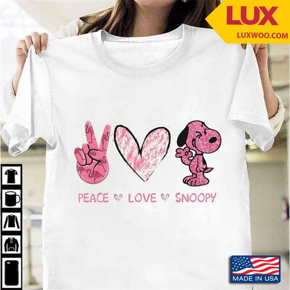 Peace Love Snoopy Shirt Size Up To 5xl