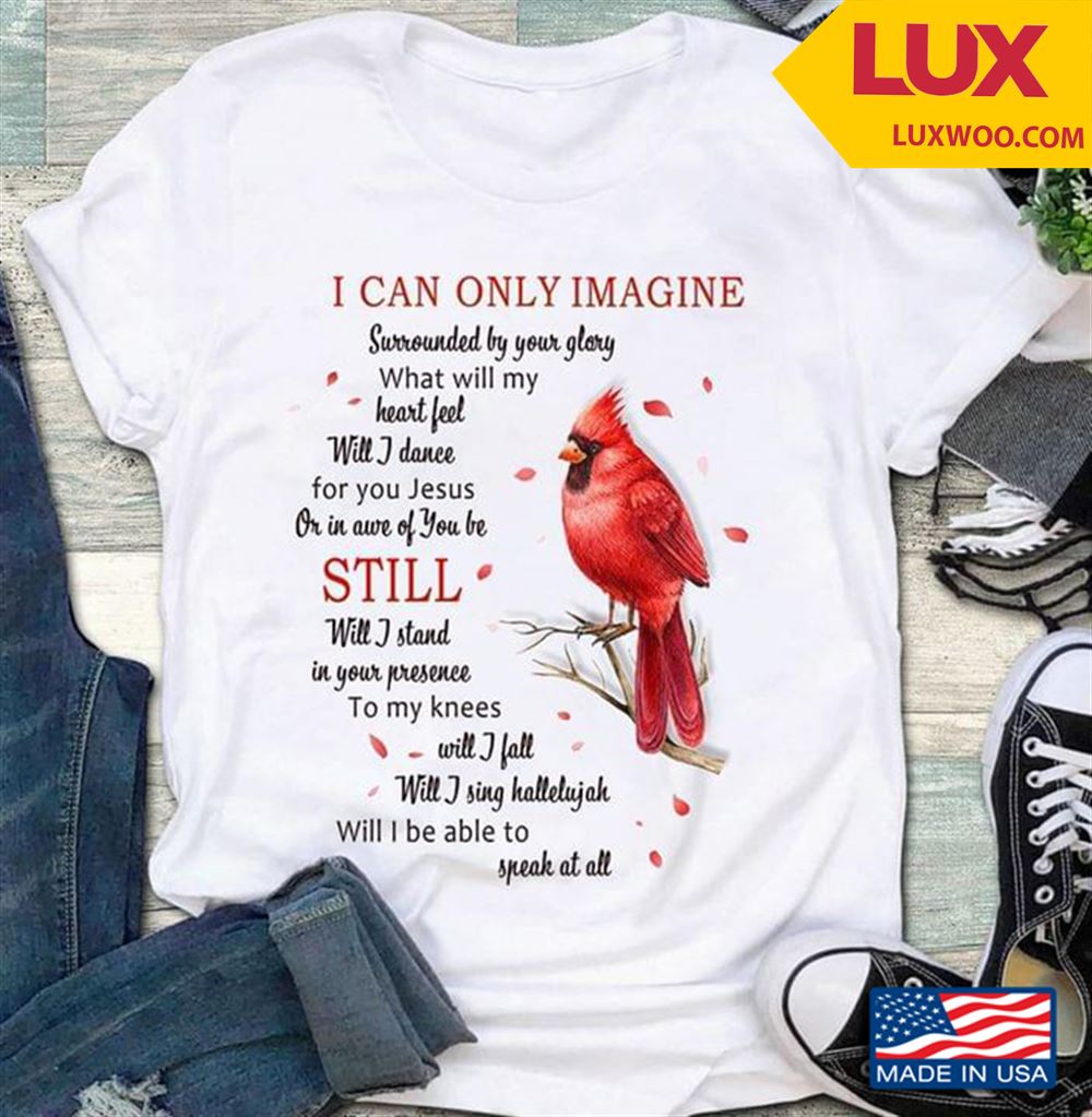 Cardinal I Can Only Imagine Surrounded By Your Glory What Will My Heart Feel Will I Dance For You Shirt Size Up To 5xl