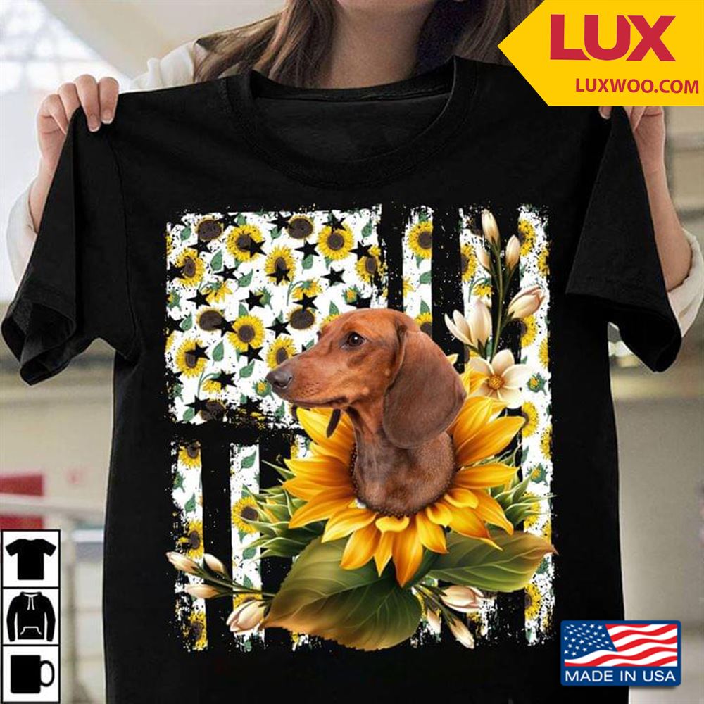 Dachshund And Sunflower Tshirt Size Up To 5xl