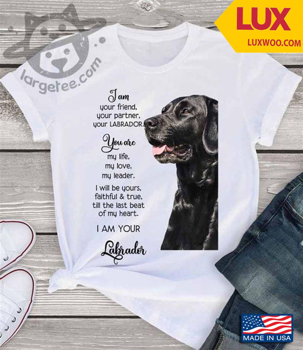 I Am Your Friend Your Partner You Labrador You Are My Life My Love My Leader I Will Be Yours Tshirt Size Up To 5xl