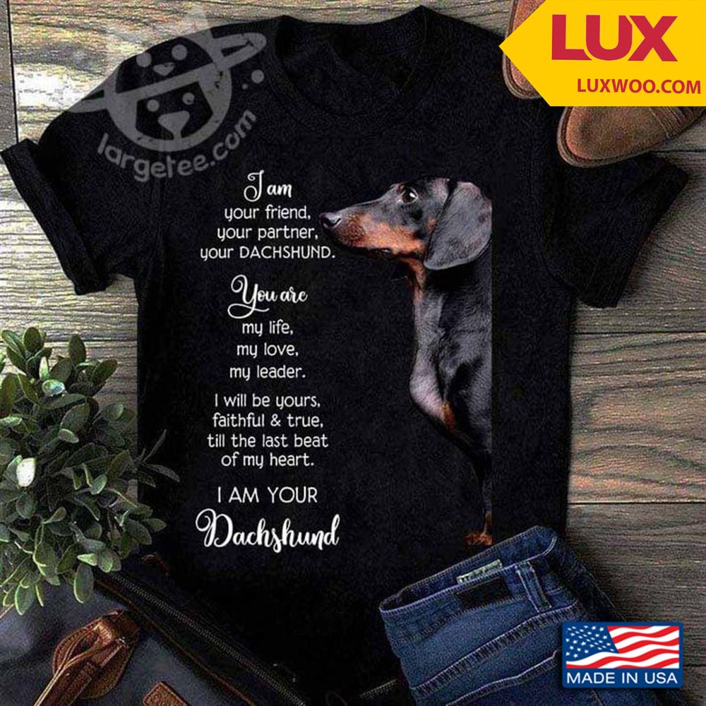 I Am Your Friend Your Partner Your Dachshund You Are My Life My Love My Leader Tshirt Size Up To 5xl