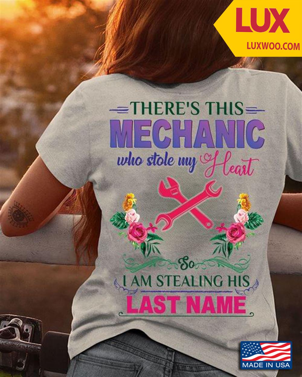 Theres This Mechanic Who Stole My Heart So I Am Stealing His Last Name Shirt Size Up To 5xl