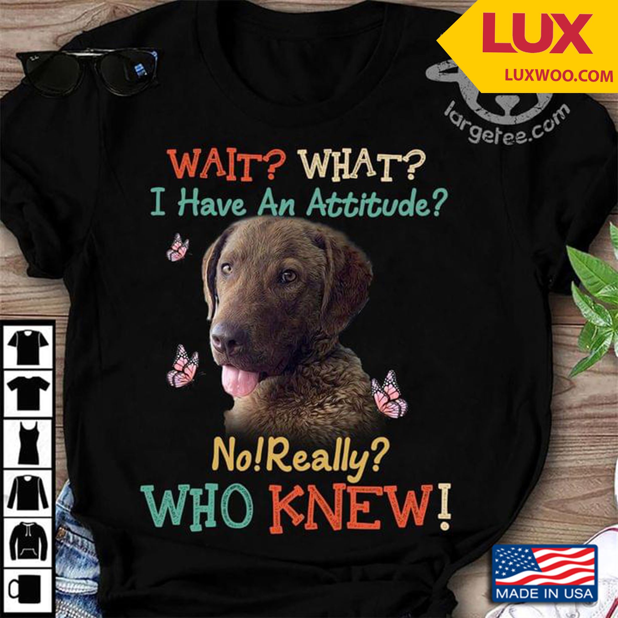 Chesapeake Bay Retriever Wait What I Have An Attitude No Really Who Knew Tshirt Plus Size Up To 5xl