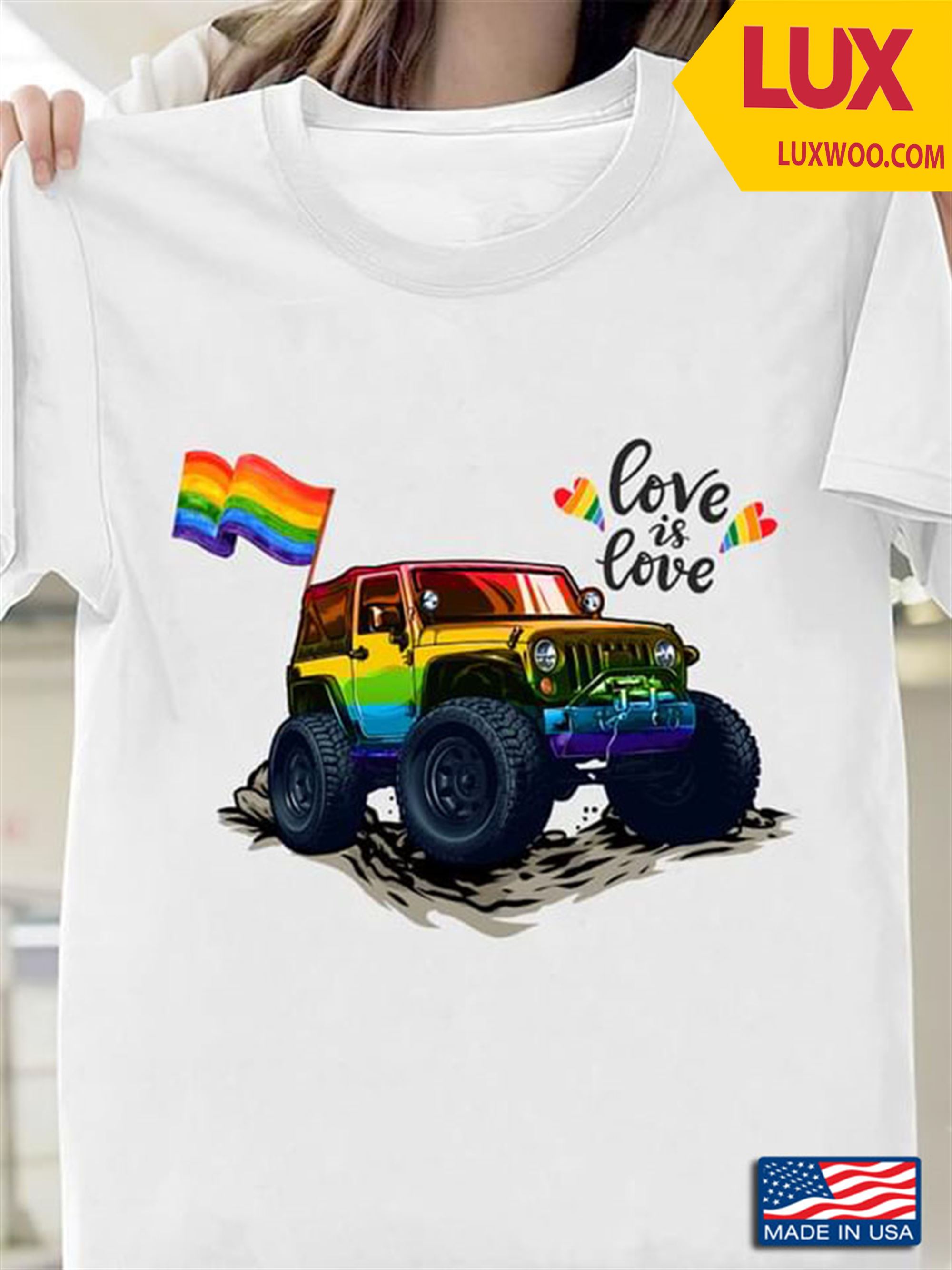 Love Is Love Lgbt Flag Jeep Tshirt Size Up To 5xl