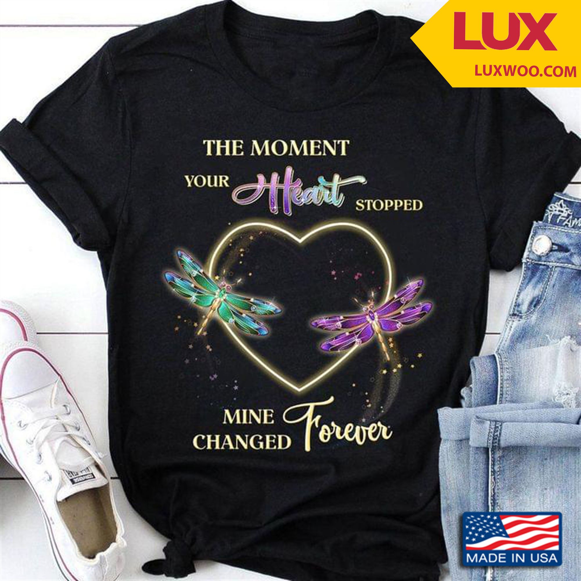 The Moment Your Heart Stopped Mine Changed Forever Shirt Plus Size Up To 5xl