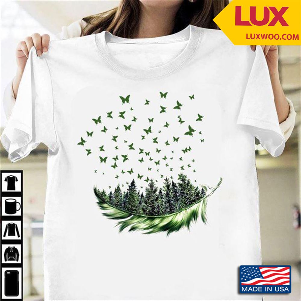 Butterflies Trees And Forest Tshirt Size Up To 5xl