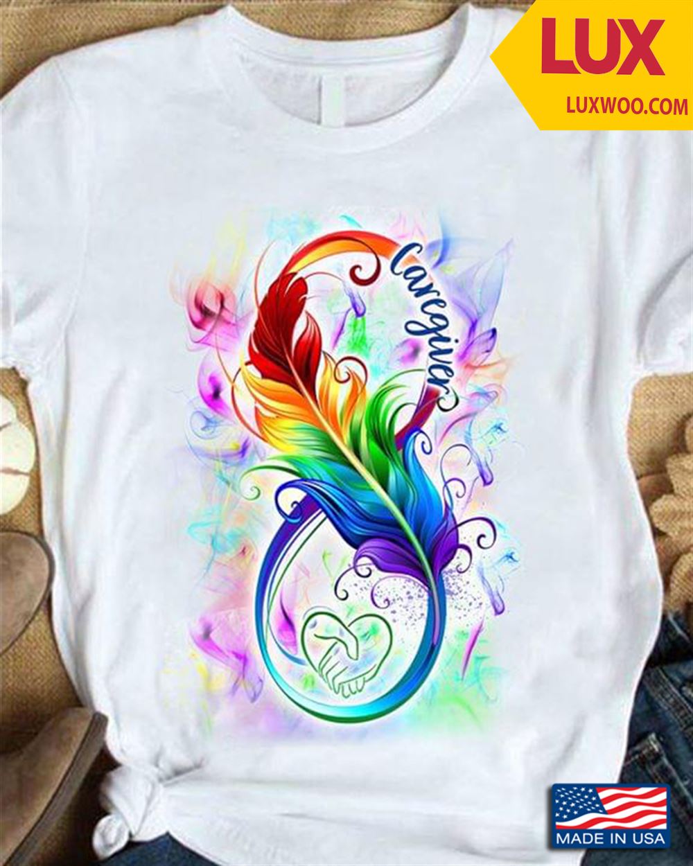 Caregiver Feather Tshirt Size Up To 5xl