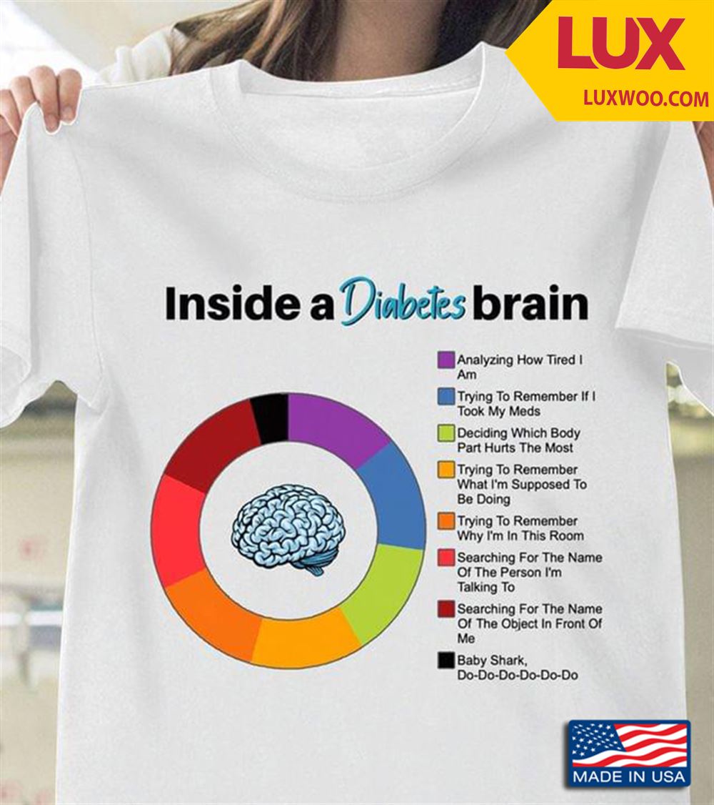 Inside A Diabetes Brain Analyzing How Tired I Am Trying To Remember If I Took My Meds Tshirt Size Up To 5xl