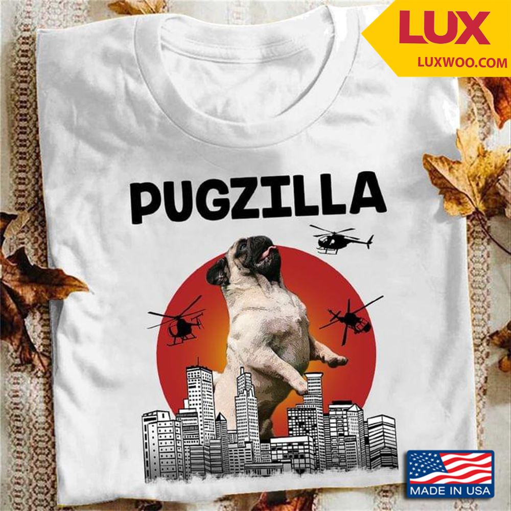 Pugzilla Pug And Helicopters Tshirt Size Up To 5xl