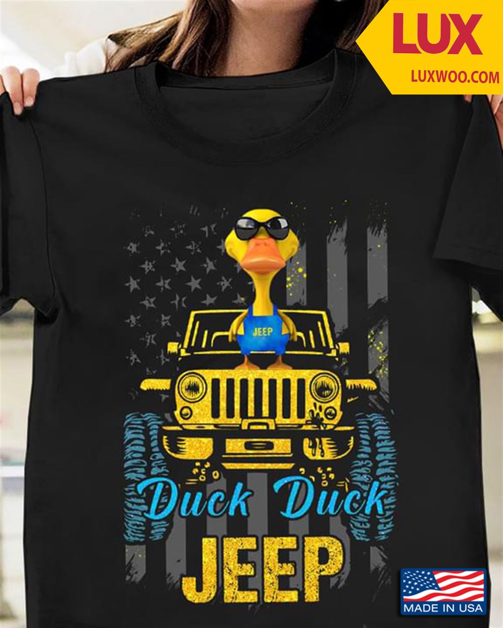 Duck Duck Jeep American Flag Shirt Size Up To 5xl