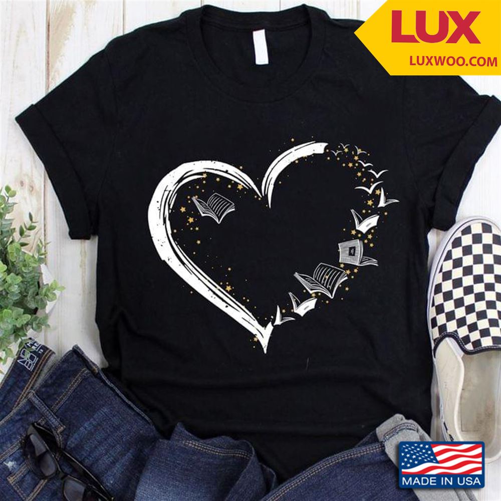 Books Heart For Book Lovers Shirt Size Up To 5xl