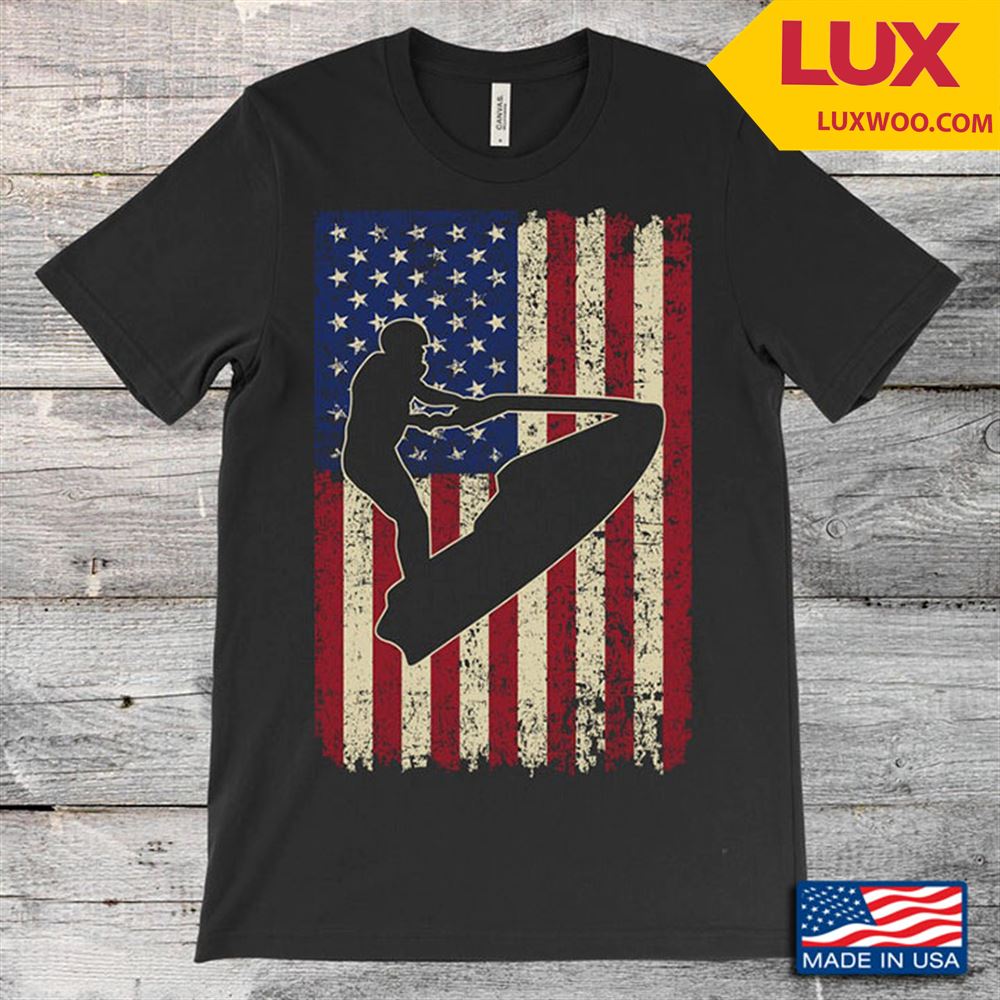 American Flag Jet Ski Shirt Size Up To 5xl
