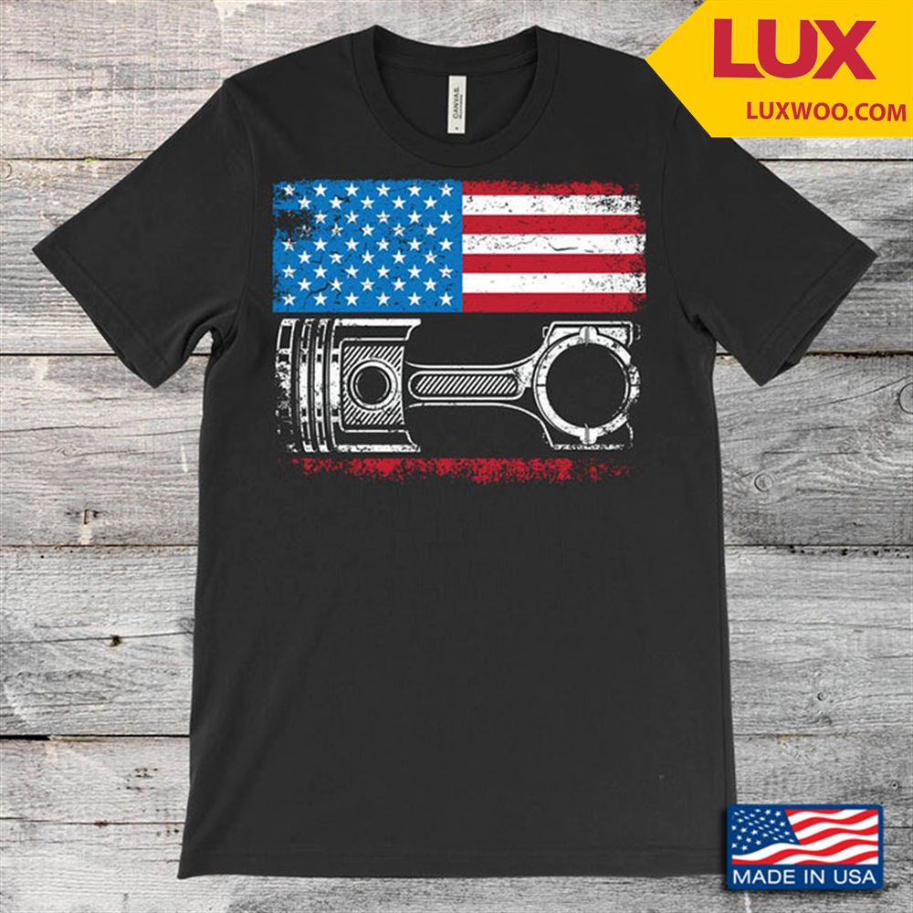 American Flag Usa Mechanic Vintage Style Shirt Size Up To 5xl