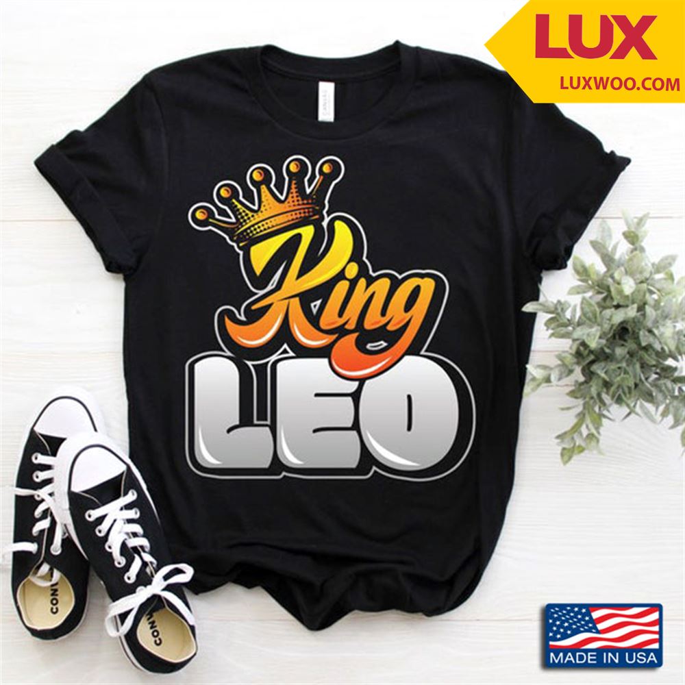 King Leo With Crown Tshirt Size Up To 5xl