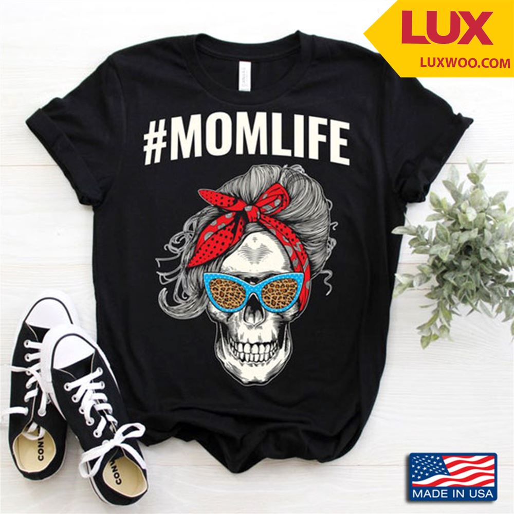 Mom Life Skull With Headband And Glasses Leopard For Mothers Day Shirt Size Up To 5xl
