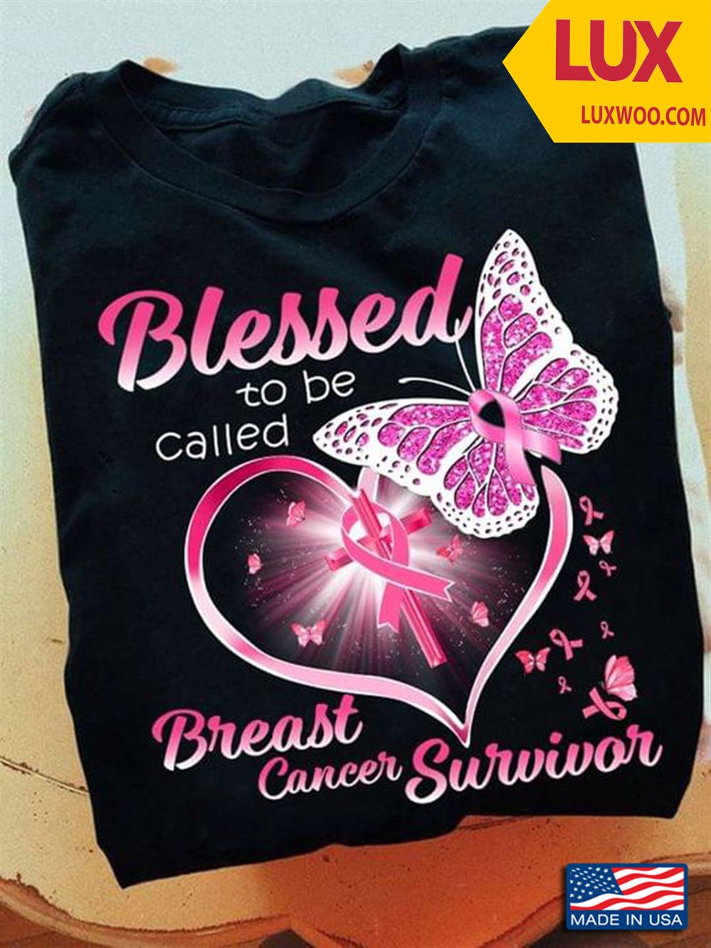 Blessed To Be Called Breast Cancer Survivor Tshirt Size Up To 5xl
