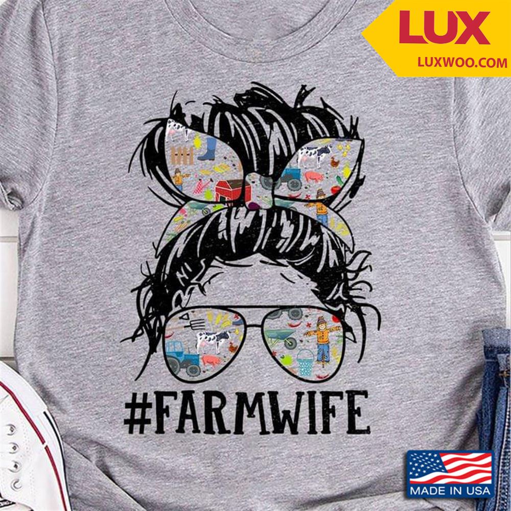 Farm Wife Woman With Headband And Glasses Tshirt Size Up To 5xl