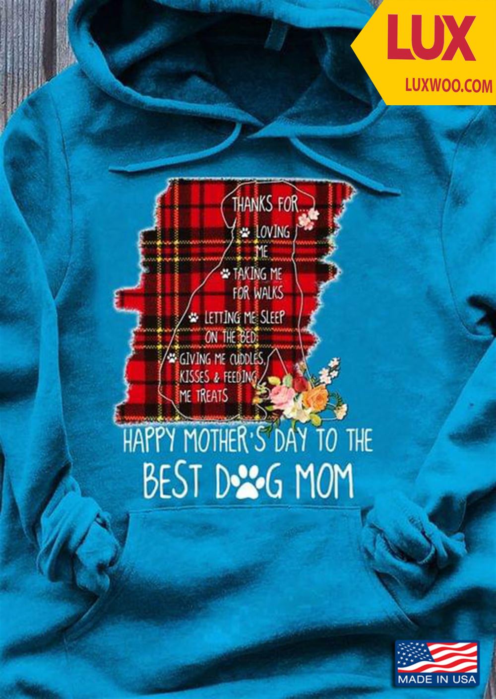 Happy Mothers Day To The Best Dog Mom Thanks For Loving Me Taking Me For Walks Letting Me Sleep Tshirt Size Up To 5xl